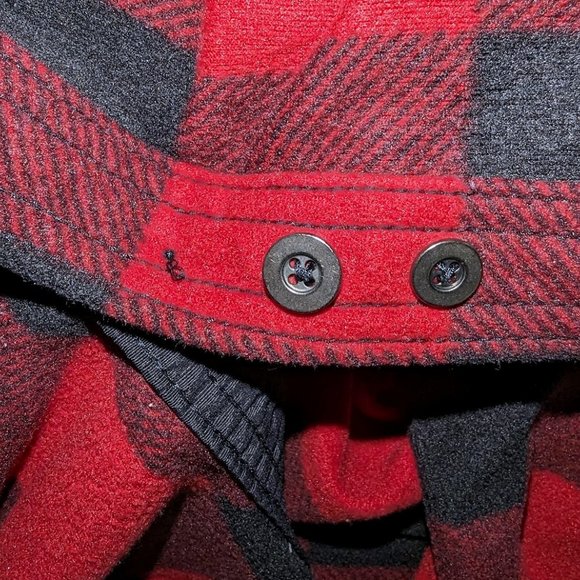 Red & Black Large Check Flannel Shirt George Soft Lightweight Mens 3XL 54-56 - Picture 5 of 8